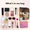 Linen Makeup Bag For Women, Waterproof Travel Cosmetic Organizer Lightweight Zipper Travel Toiletry Bag Organizer Cute Puppy Dog Makeup Brushes Storage Bag