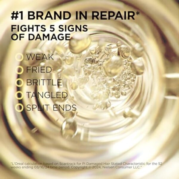 L'Oreal Paris Elvive Total Repair 5 Protein Recharge Leave In Conditioner Treatment, and Heat Protectant, 2 pack, (5.1 Ounce each) (Packaging May Vary)