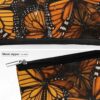 Heaps of Orange Monarch Butterflies Makeup Bag for Women Portable Travel Toiletry Pouch, PU Leather Cosmetic Bag with Zipper