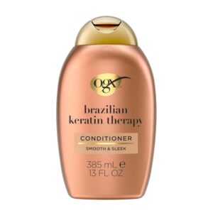 Ever Straightening + Brazilian Keratin Therapy Hair-Smoothing Conditioner with Coconut Oil, Cocoa Butter & Avocado Oil, Paraben-Free, Sulfate-Free Surfactants