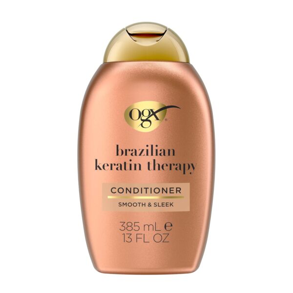 Ever Straightening + Brazilian Keratin Therapy Hair-Smoothing Conditioner with Coconut Oil, Cocoa Butter & Avocado Oil, Paraben-Free, Sulfate-Free Surfactants