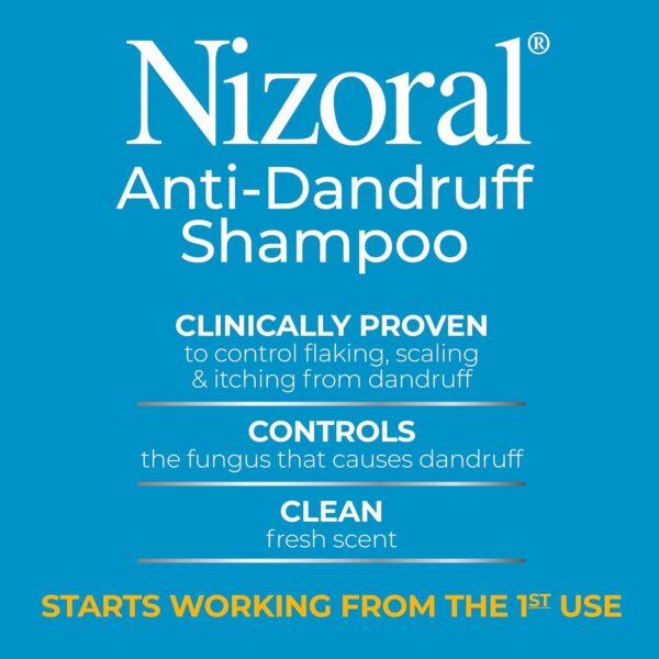 Nizoral Anti-Dandruff Shampoo with 1% Ketoconazole, Fresh Scent, 14 Fl Oz (Pack of 2)