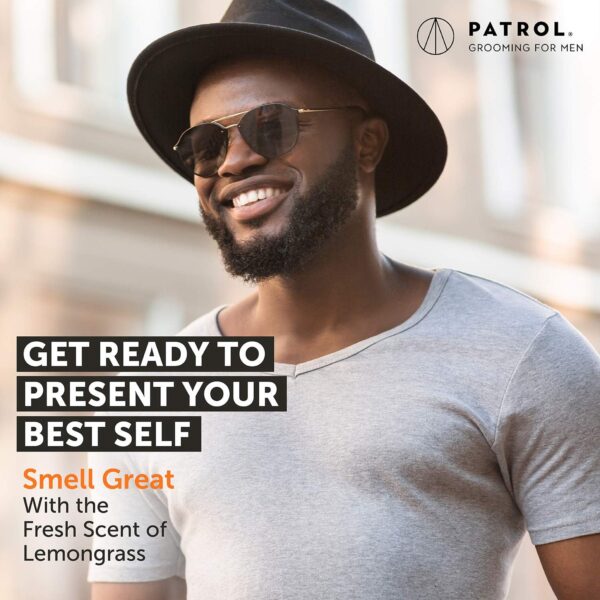 Beard Patrol Beard Balm for Men - Grooming Treatment with Argan Oil, Shea Butter, & Cocoa Butter Strengthens & Softens Beards & Mustaches - Lemongrass Scent Leave-in Conditioner Wax