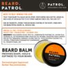 Beard Patrol Beard Balm for Men - Grooming Treatment with Argan Oil, Shea Butter, & Cocoa Butter Strengthens & Softens Beards & Mustaches - Lemongrass Scent Leave-in Conditioner Wax