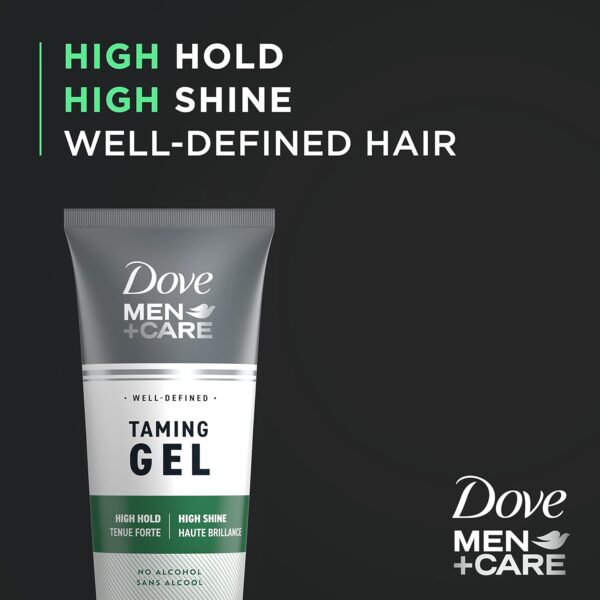 DOVE MEN + CARE Styling Gel for a Strong Hold Hair Taming Gel Hair Styling Product for Thicker and Healthier Looking Hair, 7 Fl oZ (Pack of 3)