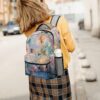 Perfume Rose Floral Laptop Backpack Lightweight Travel Daypack Shoulder Bag for Men Women