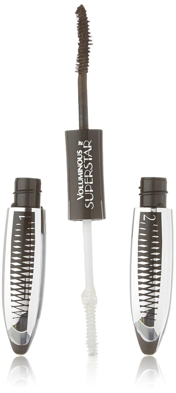 L'Oreal Paris Cosmetics Voluminous Superstar Mascara, Washable, Blackest Brown, 0.41 Fl. Oz, 1 Count