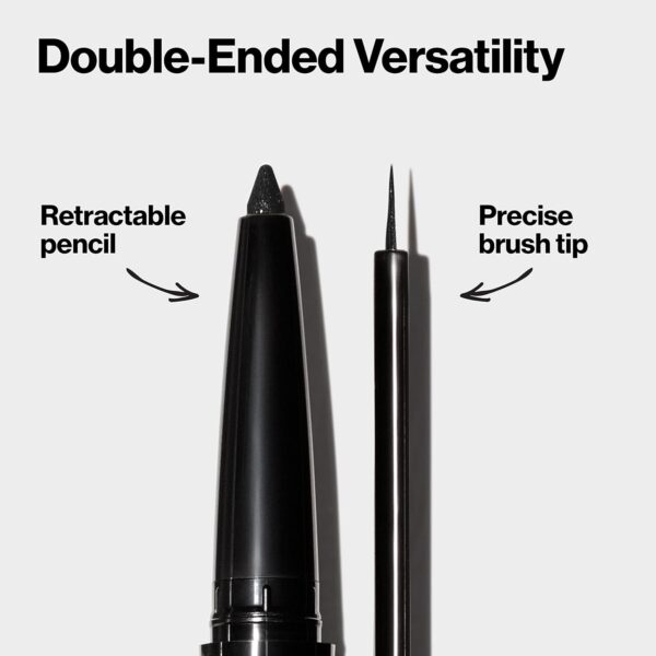 REVLON Liquid Eyeliner & Smoky Kohl Pencil, ColorStay Line Creator Eye Makeup, Waterproof & Transferproof, 152 Leathercraft, 0.004 oz