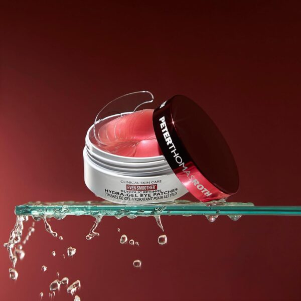 Peter Thomas Roth | Even Smoother™ Glycolic Retinol Hydra-Gel Eye Patches, Under-Eye Patches With Glycolic Acid and Retinol, Treats Tiny Bumps, Texture, Fine Lines and Wrinkles Under the Eye Area