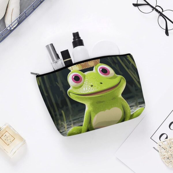 Makeup Bag for Women Cosmetic Bags Crown Frog Travel Toiletry Bag Cute Zipper Make Up Bags Large Capacity Makeup Case Organizer Portable Makeup Pouch for Travelling Gift