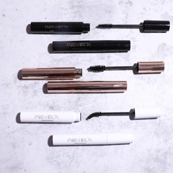 71l1k4kdMHL._SL1500_.jpg Paris Hilton Steal The Show Mascara Trio - Black Waterproof Mascara - Defining, Lengthening, Volumizing, Curling Lifted Eyelashes - Long Lasting Smudge Proof Clump Free Makeup - Gifts for Women - 3 pc