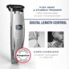 ConairMAN Beard Trimmer for Men, for Face and Mustache, Wet/Dry Beard and Stubble Trimmer, Flex Contouring Head with 15 Precise Settings and Premium