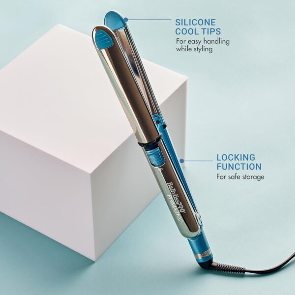 BaBylissPRO Nano Titanium Prima Ionic Hair Straightener – Professional Flat Iron & Curling Iron in One for Stylists, Pro Styling Hair Tool