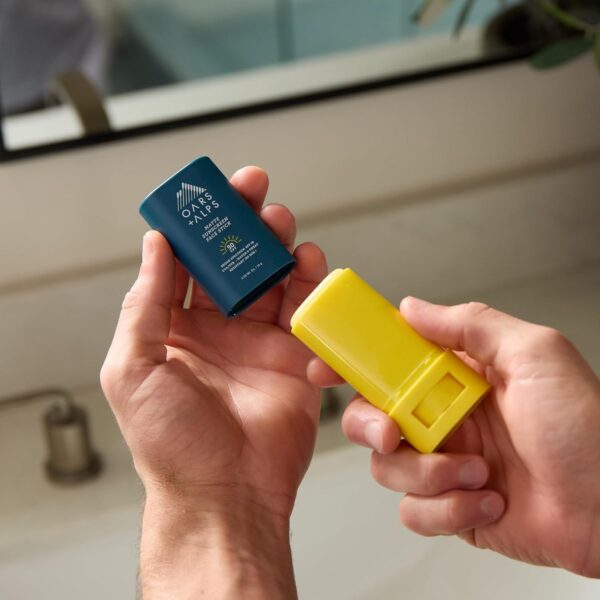 Oars + Alps Matte Face Sunscreen Stick, SPF 50 Travel Sunscreen Roll On for Face & Body, Fragrance Free, Water & Sweat Resistant Sunblock, All Skin Types, Dermatologist Tested, Moisturizing