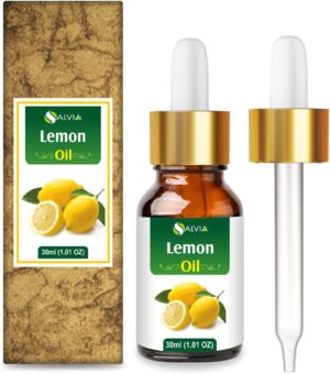Lemon (Citrus Limonum) |100% Pure & Natural Undiluted Essential Oil Organic Standard/Steam Distilled Oil for Clean & Clear Skin,Hair Care & Massage/Room Fragrances,Perfume-30ml_with Dropper