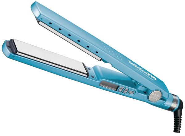 BabylissPRO Nano Titanium Ionic Hair Straightener, Professional Flat Iron For All Hair Types