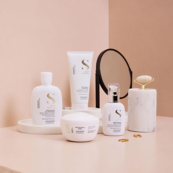 Alfaparf Milano Semi Di Lino Diamond Illuminating Hair Mask - Color Safe Deep Conditioner for Color Treated Hair - Adds Shine and Body - Sulfate, Paraben and Paraffin Free - Professional Salon Quality