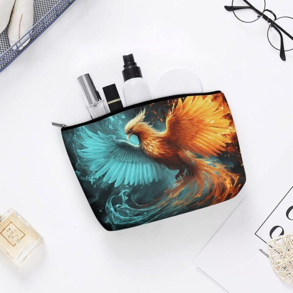 Toiletry Bag for Women Fire And Water Phoenix Cosmetic Bag Portable Capacity Travel Makeup Bags with Zipper Lightweight Cute Beauty Makeup Organizer for Traveling, Accessories, Essentials