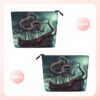 Linen Makeup Bag For Women, Waterproof Travel Cosmetic Organizer Lightweight Zipper Travel Toiletry Bag Organizer Octopus Ship Makeup Brushes Storage Bag