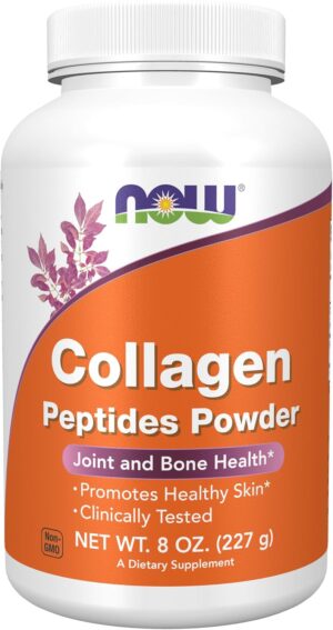 NOW Foods Supplements, Collagen Peptides Powder, Clinically Tested, Joint and Bone Health*, 8-Ounce