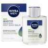 NIVEA MEN Sensitive Soothing Post Shave Balm with Vitamin E, Pro-Vitamin B5 and Chamomile Extract, Alcohol Free After Shave Balm for Men, 3.3 Fl Oz Bottle