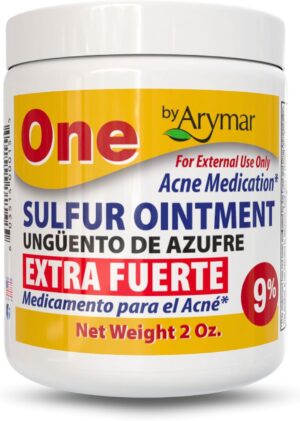 Arymar Sulfur Ointment 9% Acne Spot Treatment for Face and Body (2oz / Pack of 1)