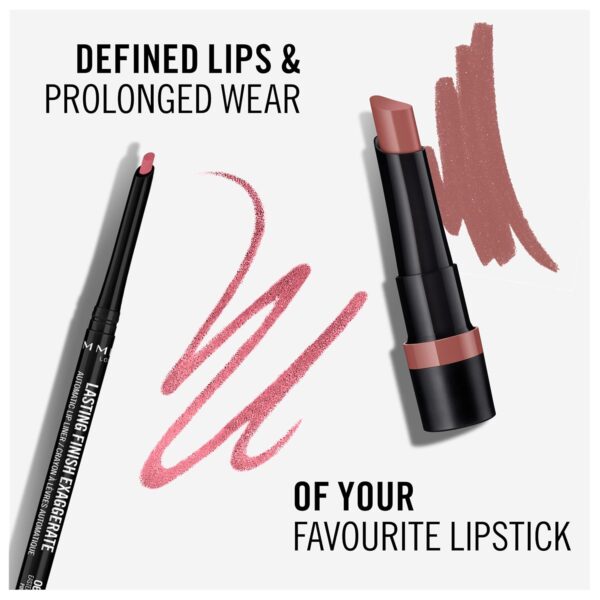 Rimmel Lasting Finish Exaggerate Automatic Lip Liner - Rich, Smooth Formula, Long Lasting - 63 Eastend Pink, .01oz