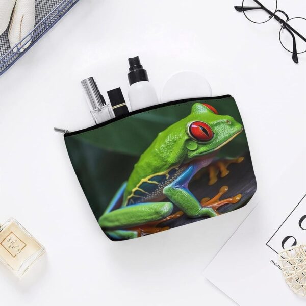 Toiletry Bag for Women Red Eyed Tree Frog Cosmetic Bag Portable Capacity Travel Makeup Bags with Zipper Lightweight Cute Beauty Makeup Organizer for Traveling, Accessories, Essentials