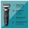 Braun Electric Shaver for Men, Series 7 7127cs, Wet & Dry Shave, Turbo & Gentle Shaving Modes, Waterproof Foil Shaver, Engineered in Germany, with Beard Trimmer, Charging Stand, Space Grey