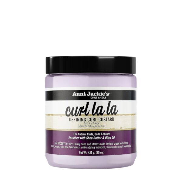 Aunt Jackie's Curl La La, Lightweight Curl Defining Custard, Enriched with Shea Butter & Olive Oil, Basic, 15 Ounce