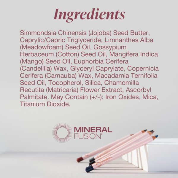 Mineral Fusion Eye Pencil, Black Eyeliner with Soothing Chamomile, Meadowfoam & Vitamin E, Velvety Smooth, Hypoallergenic Eye Makeup to Line & Define, Long-Lasting Eyeliner Pencil, Coal, 0.04 Oz