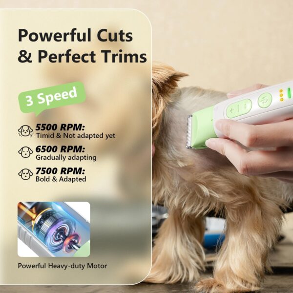 Dog Grooming Kit, 4 in 1 Pet Clippers for Grooming Supplies, Cordless Dog Paw Trimmer Nail Grinder, Professional Long Hair Shaver for Matted Hair Cat Small Dogs Thick Coats