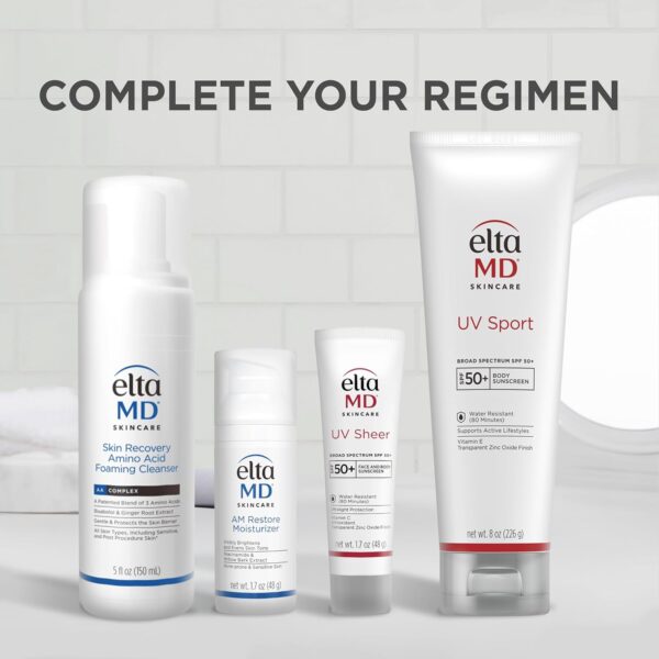 EltaMD UV Sport Sunscreen Lotion, SPF 50 Body Sunscreen, Water and Sweat Resistant, Oil-Free, Zinc Oxide Formula