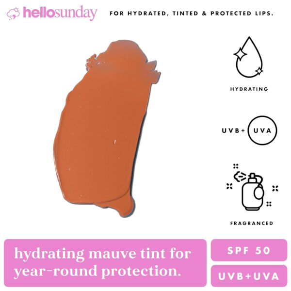 The One Tinted Lip Balm SPF 50 - Mauve by Hello Sunday for Women - 0.5 oz Lip Balm