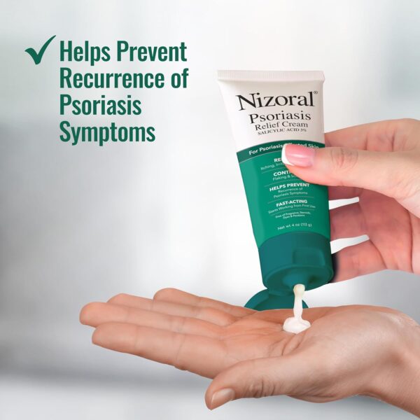 Nizoral Psoriasis Relief Cream- Relieves Itching, Irritation & Redness and Controls Flaking and Scaling with Maximum Strength Medicine (Salicylic Acid 3%), 4 Fl Oz
