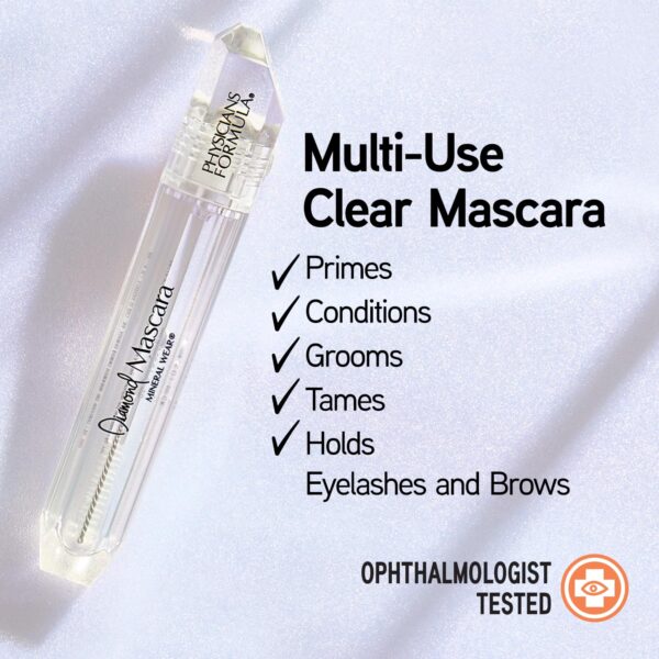 Physicians Formula Mineral Wear Diamond Mascara Lash & Brow Diamond, Dermatologist Tested, Ophthalmologist Approved, Sensitive Eyes