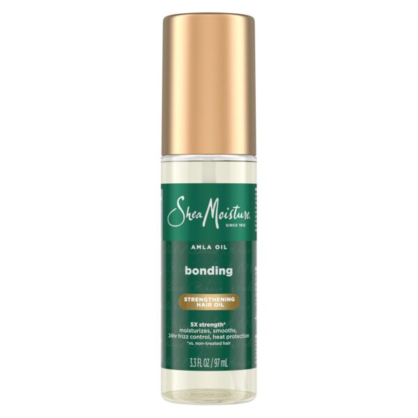 SheaMoisture Bonding Oil Amla Oil to Protect, Strengthen and Smooth Hair with Amla Oil and Fair-Trade Shea Butter with 5X Strength and 24-Hour Frizz & Humidity Control 3.3fl oz