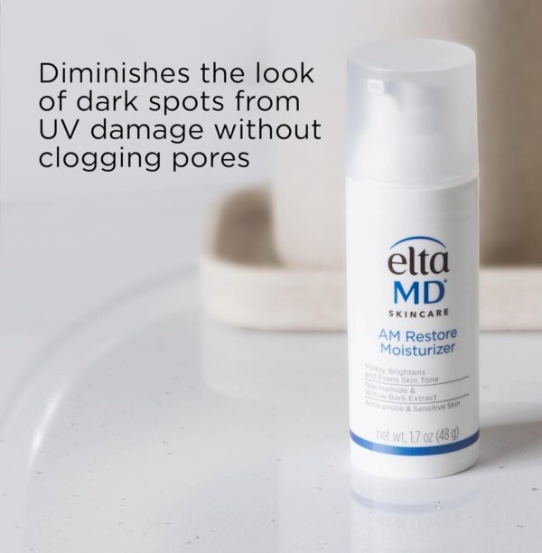 EltaMD AM Restore Face Moisturizer for Women and Men, Light Moisturizer Face Cream, Made with Niacinamide and Hyaluronic Acid, 1.7 oz Pump