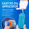 Boon Yuvi Sunscreen Applicator for Kids - Refillable and Spill Proof Kids Sunscreen Brush with Soft Foam Sponge - Summer Beach Essentials for Vacation - 3 Oz Travel Size - 1 Count