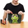 Makeup Bag for Women Cosmetic Bags Crown Frog Travel Toiletry Bag Cute Zipper Make Up Bags Large Capacity Makeup Case Organizer Portable Makeup Pouch for Travelling Gift