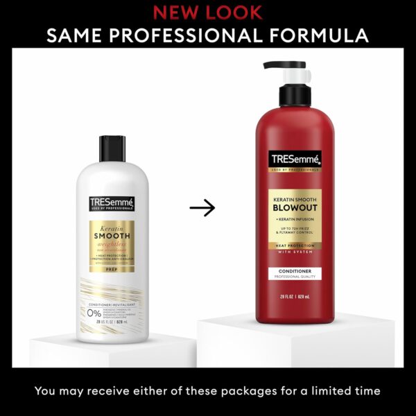 TRESemmé Keratin Smooth Conditioner 4 pack for Frizzy Hair, Formulated with Lamellar-Discipline, 28 Fl Oz