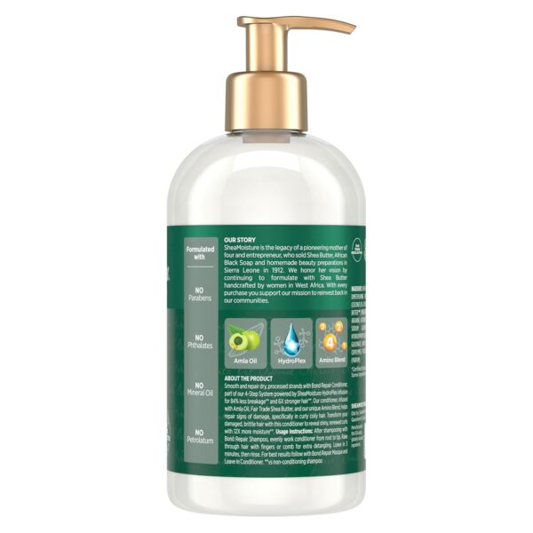 SheaMoisture Bond Repair Conditioner Amla Oil Strengthens and Repairs Hair Bonds with Hydroplex Technology and Amla Oil For Less Breakage with Restorative HydroPlex Infusion 13fl oz