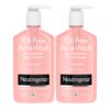 Neutrogena Oil-Free Pink Grapefruit Pore Cleansing Acne Wash and Daily Liquid Facial Cleanser with 2% Salicylic Acid Acne Medicine and Vitamin C, Twin Pack, 9.1 fl. oz, 2 Pack
