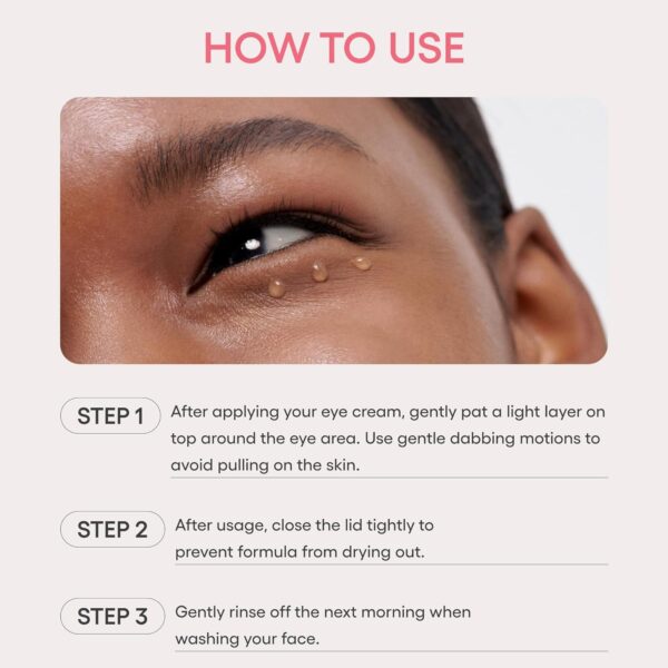 LANEIGE Bouncy & Firm Eye Sleeping Mask: Brightening Eye Care for Puffiness & Hydration with Peony & Collagen Complex, Ceramide, & 5D Hyaluronic Acid