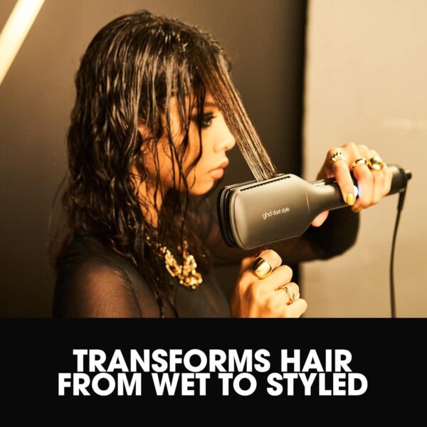 ghd Duet Style - 2-in-1 Flat Iron Hair Straightener + Hair Dryer in One Tool | Transform Hair from Wet to Styled with No Heat Damage | Blow Dry with No Fizz | 2X More Shine