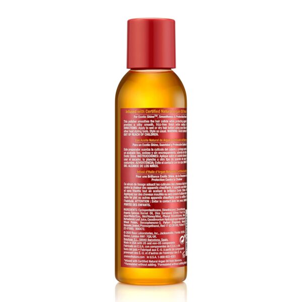 Creme of Nature, Argan Oil for Hair, Smooth & Shine Hair Polisher, Argan Oil of Morocco for Anti Frizz Control, 4 Fl Oz