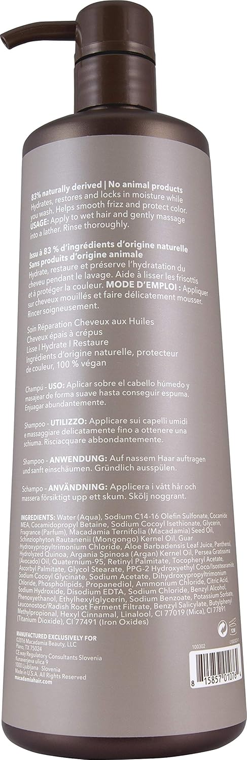 Macadamia Professional Ultra Rich Moisture Shampoo, 33.8 Fl Oz