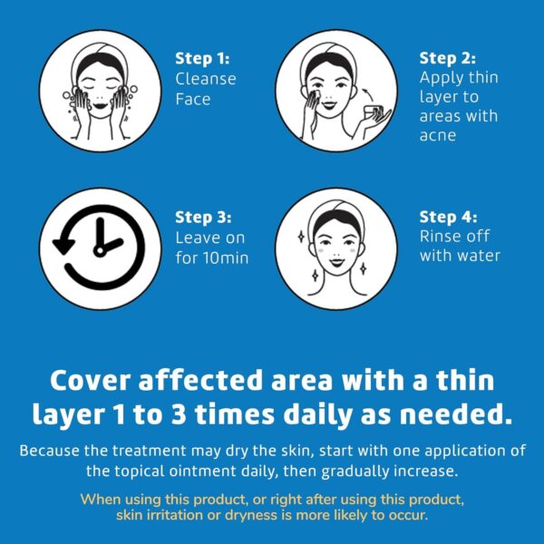 De La Cruz Sulfur Ointment - Cystic Acne Treatment for Face and Body - Daily 10 Min Spot Treatment Mask - Safe and Effective Game Changing Hormonal Acne Treatment that Clears Up Pimples 2.6oz (6 Pack)