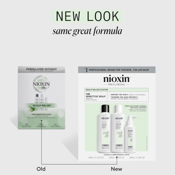 Nioxin Scalp Relief System Kit | For Sensitive Itchy Scalp | Made with Aloe Vera and Vitamin E | Trial Size