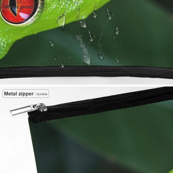 Toiletry Bag for Women Red Eyed Tree Frog Cosmetic Bag Portable Capacity Travel Makeup Bags with Zipper Lightweight Cute Beauty Makeup Organizer for Traveling, Accessories, Essentials